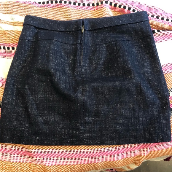 🌷 J. Crew Navy Tweed Mini Skirt - Picture 2 of 9